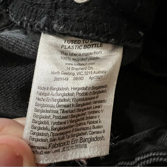 Cotton On Long Straight Leg Denim Jeans Light Black Wash Womens size 2 - Picture 5 of 7